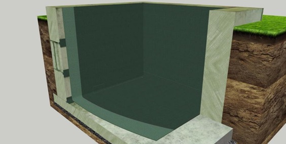 рис 7 Гидроизоляция подвала со стенами из блоков ФБС